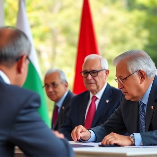 Immagine di un incontro diplomatico tra leader mondiali