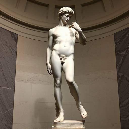 Scultura di Michelangelo al Museo dell'Accademia di Firenze.