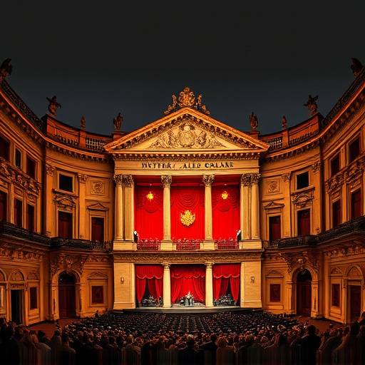 Un'immagine del Teatro alla Scala di Milano durante una rappresentazione lirica